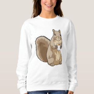 Squirrel with Cup of Coffee Sweatshirt