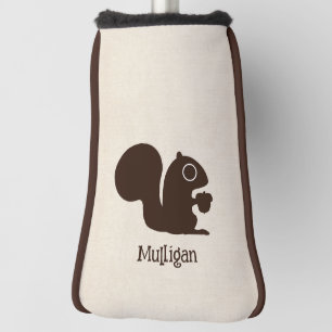 Squirrel with Custom Name Cute Woodland Critter Golf Head Cover