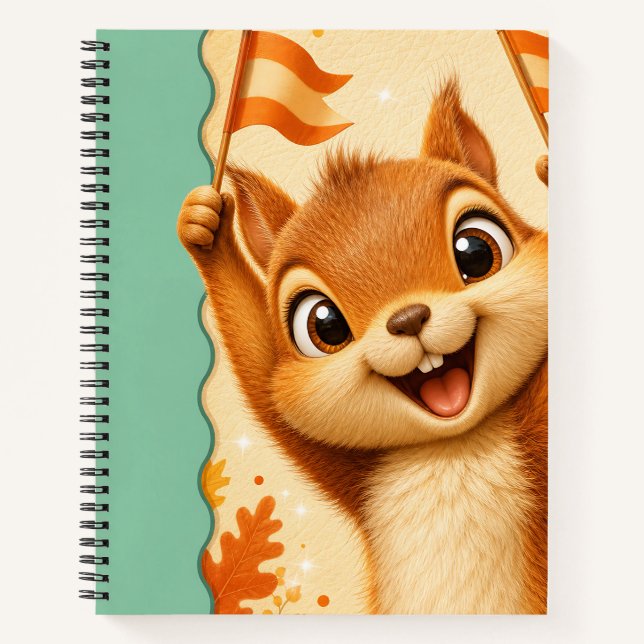 Squirrel with Flag Notebook (Front)