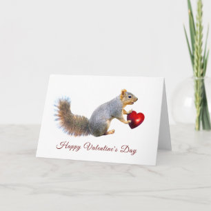 Squirrel with Heart Valentine's Day Card
