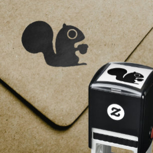 Squirrel with Nut Self-inking Stamp