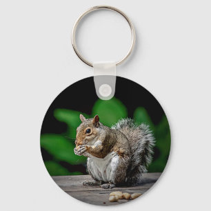Squirrel with peanuts keychain