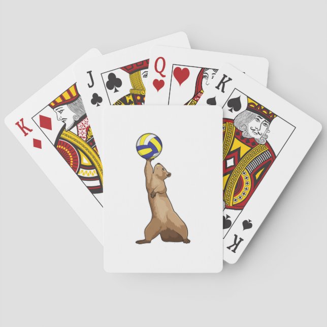 Squirrel with Volleyball Playing Cards (Back)