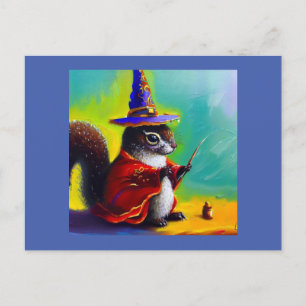 Squirrel Wizard Postcard