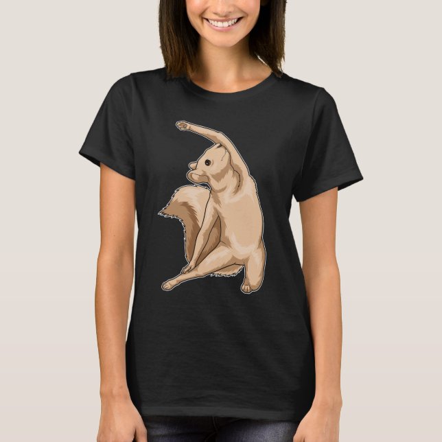 Squirrel Yoga Fitness Gymnastics T-Shirt (Front)