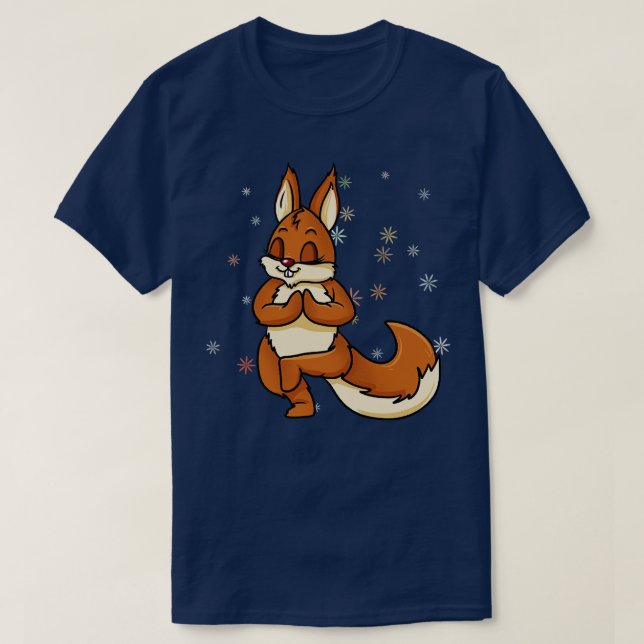 Squirrel Yoga T-Shirt (Design Front)