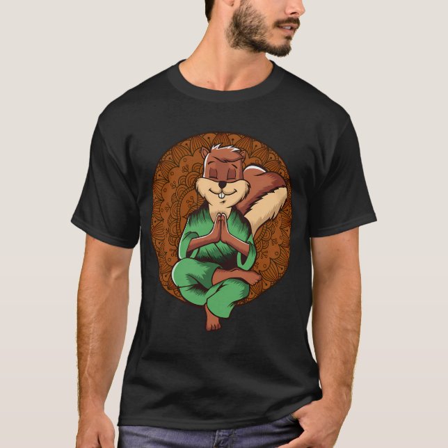 Squirrel Zen Yoga T-Shirt (Front)