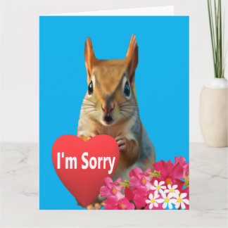 Squirrelly Sweet Heart Apology Card