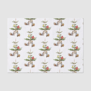 Squirrels and Birds Tree Tissue Paper