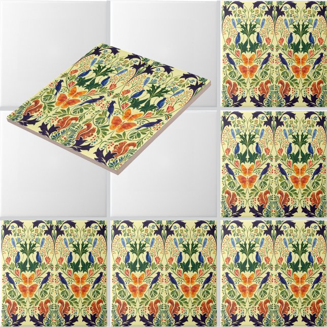 Squirrels Birds & Butterflies Pattern Tile (Creator Uploaded)