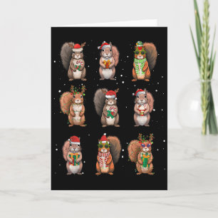 Squirrels Christmas Lights Decor Funny Squirrel Lo Card