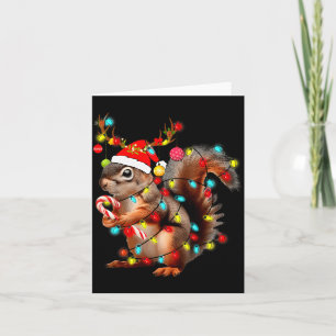 Squirrels Christmas Lights Funny Xmas Squirrel Lov Card