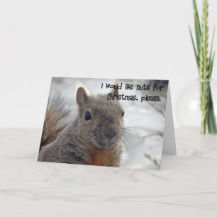 squirrel's christmas wish holiday card