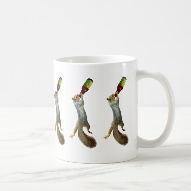 Squirrels Drinking Beer Coffee Mug (Right)