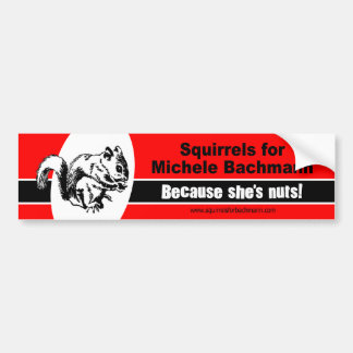 Squirrels for Bachmann Bumper Sticker