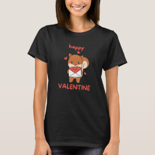Squirrels For Valentine's Day Cute Animals With He T-Shirt