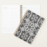 Squirrels Hand Drawn Mandala Planner<br><div class="desc">This woodland squirrels yearly planner, featuring intricate hand drawn mandala artwork, is sure to add some original, whimsical style to your work day. This detailed weekly planner showcases a one of a kind squirrel mandala design, featuring hand-drawn details in white, which stands out beautifully against a customizable background colour of...</div>