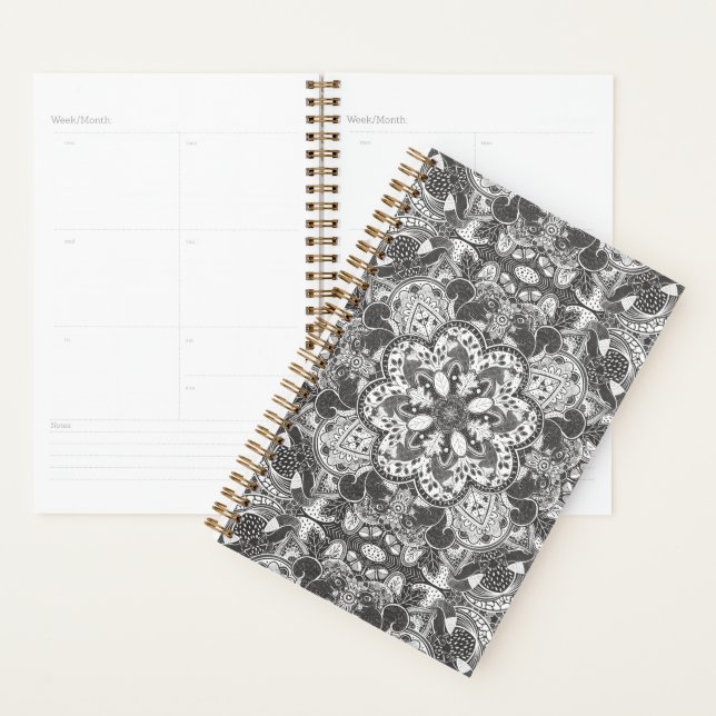 Squirrels Hand Drawn Mandala Planner (Display)