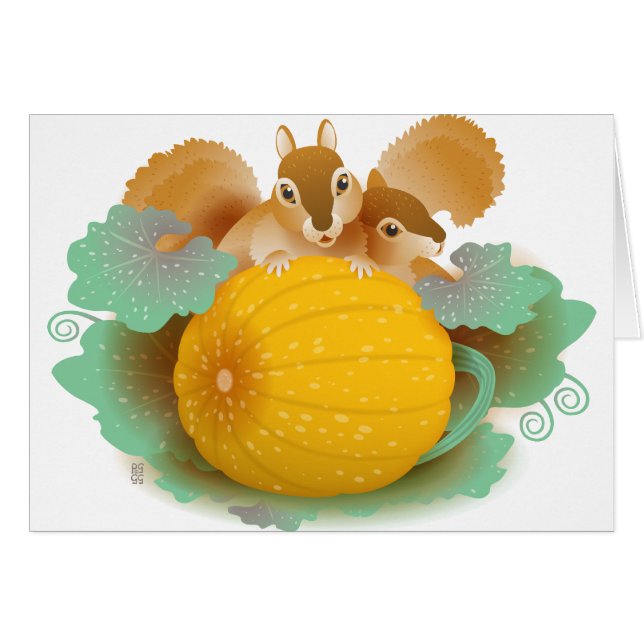 squirrels in the pumpkin patch (Front Horizontal)
