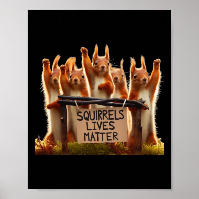 Squirrels' Lives Sticker  Poster (Front)