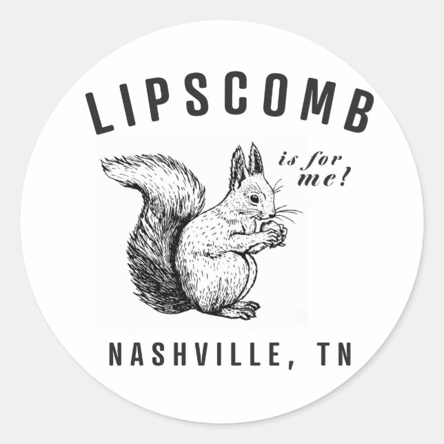 Squirrels of Lipscomb Stickers (Front)