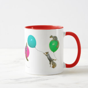 Squirrels on Balloons Mug