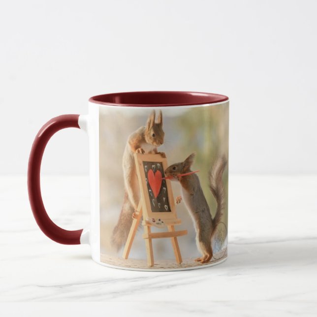 Squirrels Painting a Picture- Mug (Left)