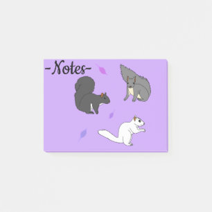 Squirrels Purple Post-it Notes