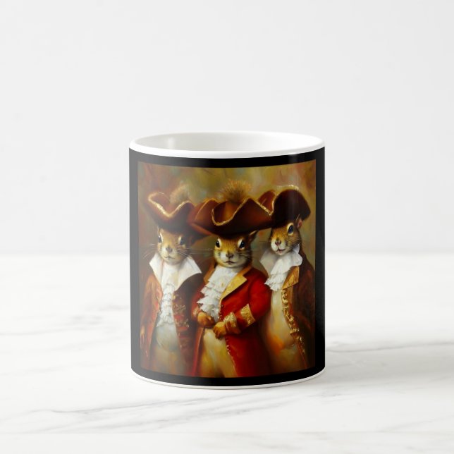 Squirrels Three Musketeers Coffee Mug (Center)