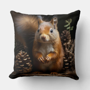 Squirrels Throw Pillow