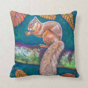 Squirrels Throw Pillow