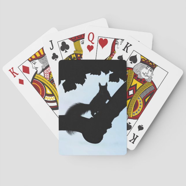 Squirrely Blues Playing Cards (Back)