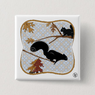 Squirrely Business 2 Inch Square Button