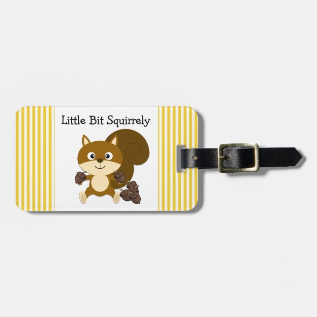 Squirrely Luggage Tag (Front Horizontal)