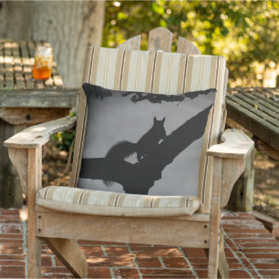 Squirrely outdoor pillow