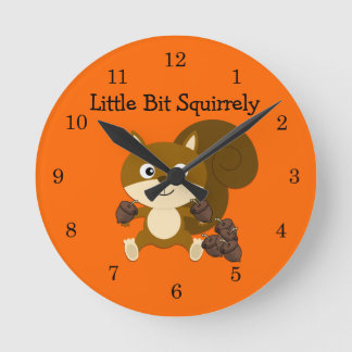 Squirrely Round Clock