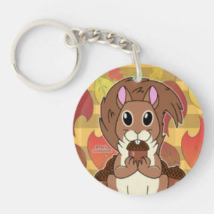 Squirrely Squirrel -  Keychain