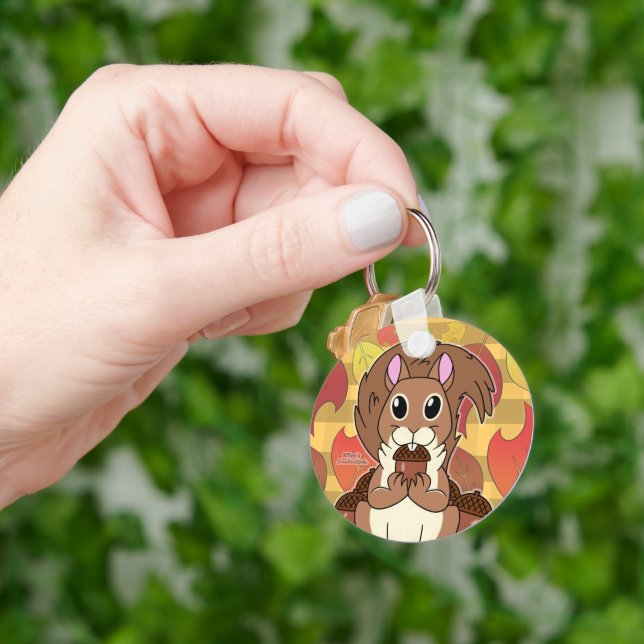 Squirrely Squirrel -  Keychain (Hand)
