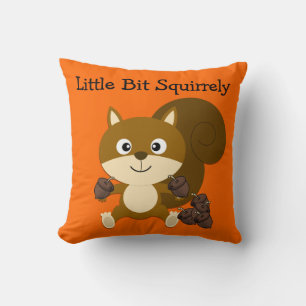 Squirrely Throw Pillow