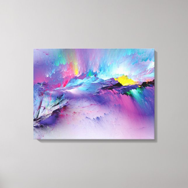 Squirt paint colours Premium Wrapped Canvas (Gloss (Front)