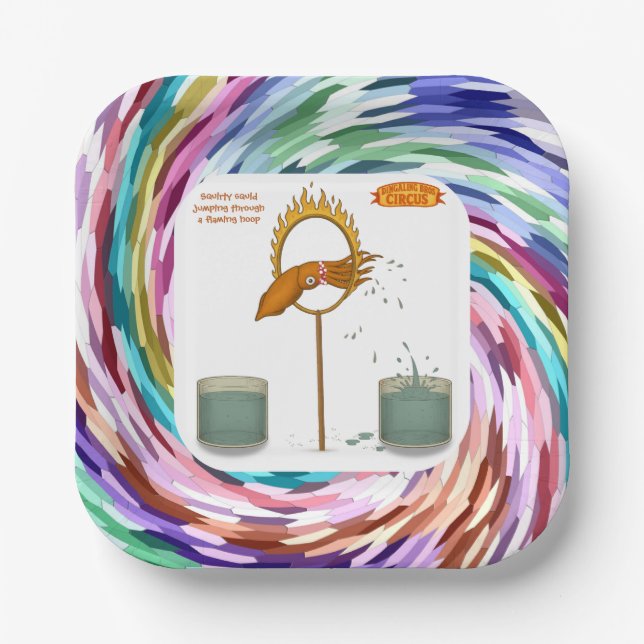 Squirty squid paper plate (Front)