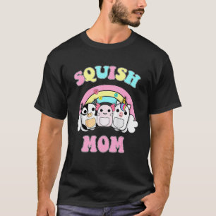 Squish Mom Rainbow Axolotl Unicorn Dairy cow T-Shirt