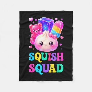 Squish squad cute kawaii dumpling rainbow candy fleece blanket