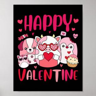 Squish Squad Happy Valentine Gifts Cute For Kids W Poster