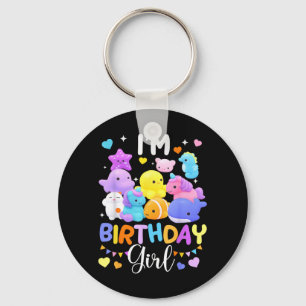 Squish Squad Tee Matching The Birthday Girl Party Keychain
