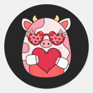 Squish Squad Valentine Gifts For Kids Woman Cute L Classic Round Sticker