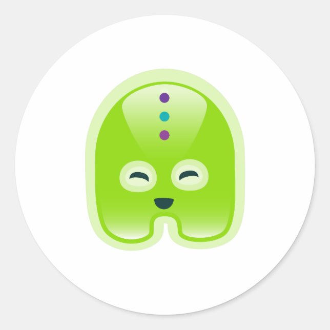 Squishies Green Wassat Stickers (Front)