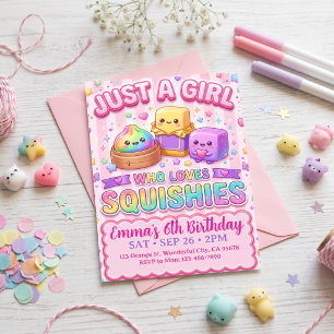 Squishy Birthday  Invitation