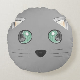 Squishy Cat round pillow
