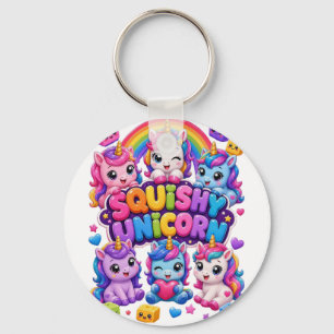 Squishy Unicorn Cute Kawaii Baby Unicorns Rainbow Keychain